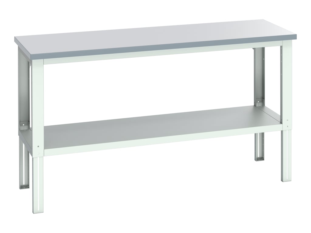 Cubio Adjustable Bench with Shelf, ESD Laminate Top 2000 x 750mm                