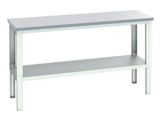 Cubio Adjustable Bench with Shelf, ESD Laminate Top 2000 x 750mm                
