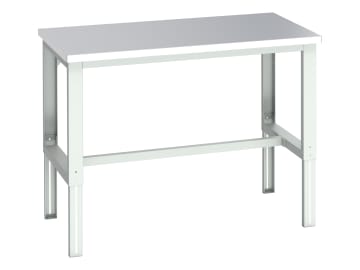 Cubio Adjustable Bench, Stainless Steel Clad Top 1500 x 900mm                   