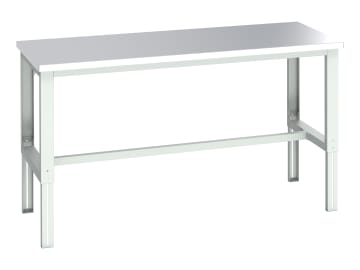 Cubio Adjustable Bench, Stainless Steel Clad Top 2000 x 900mm                   