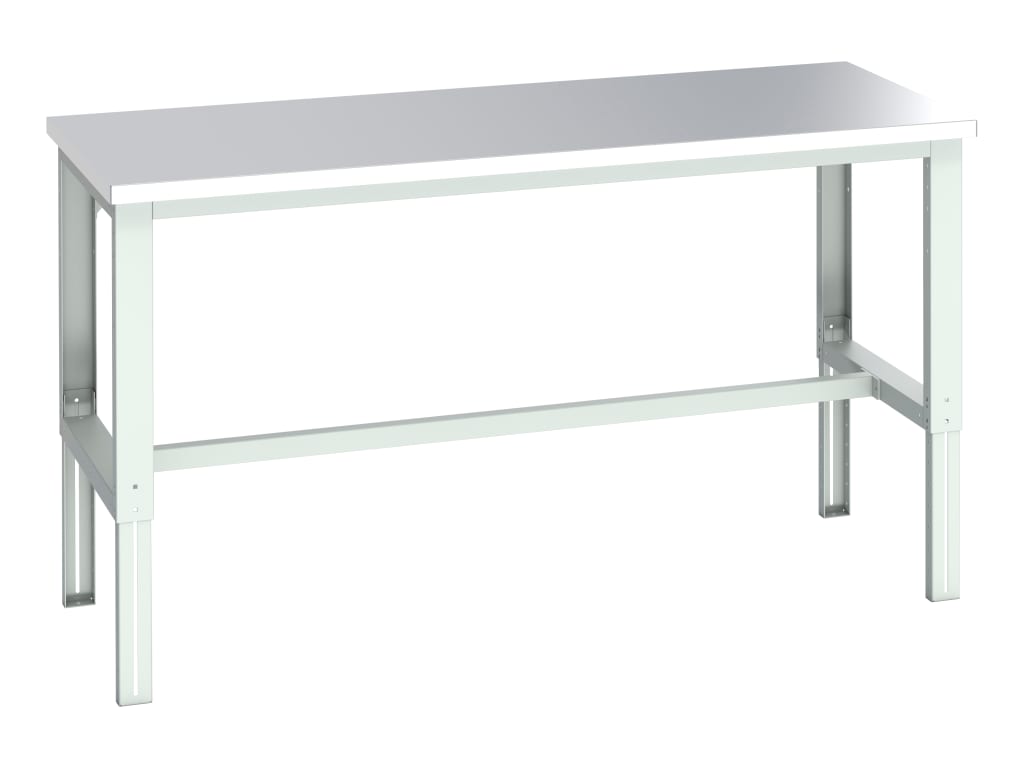 Cubio Adjustable Bench, Stainless Steel Clad Top 2000 x 900mm                   