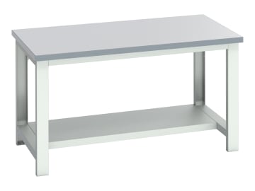 Cubio Bench with Half Shelf, ESD Laminate Top 1500 x 900mm                      