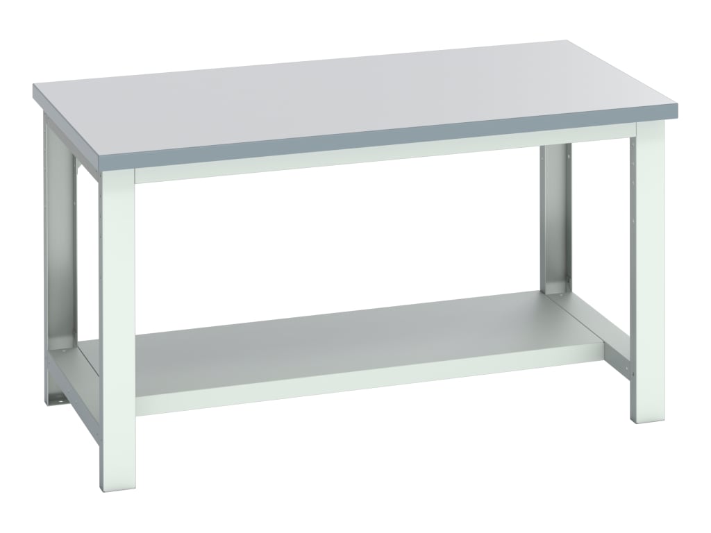 Cubio Bench with Half Shelf, ESD Laminate Top 1500 x 900mm                      