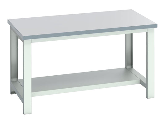 Cubio Bench with Half Shelf, ESD Laminate Top 1500 x 900mm                      