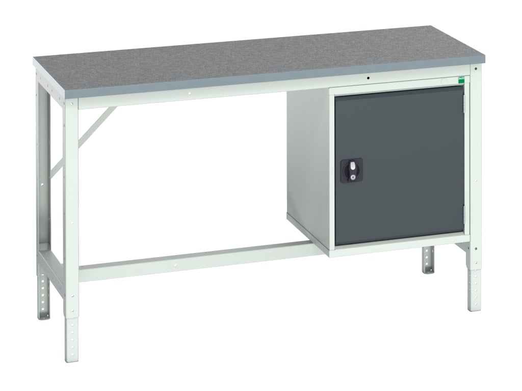 Verso Bench with Cupboard, Lino Top 1500 x 600mm                                