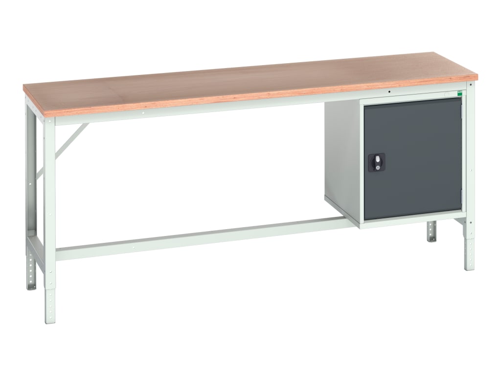 Verso Bench with Cupboard, mpx Top 2000 x 600mm                                 