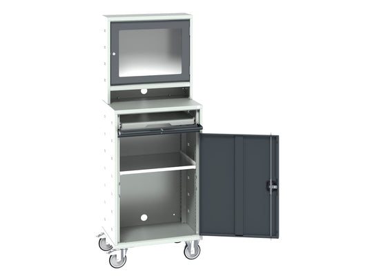 Verso Mobile Computer Cupboard 650 x 550 x 1802mm                               