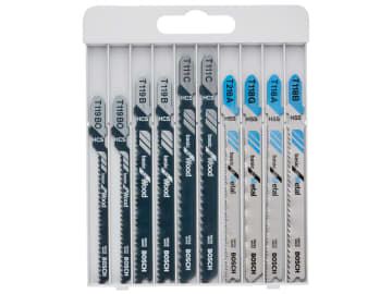 Basic for Wood and Metal Jigsaw Blade Set,10 Piece                              