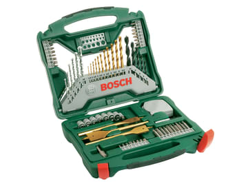 X-Line Titanium Drill and Screwdriver Bit Set, 70 Piece                         