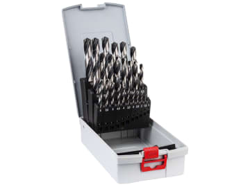 HSS Twist PointTeQ Drill Bit ProBox Set, 25 Piece                               