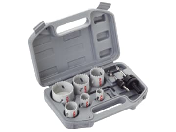 Electrician's HSS Bi-metal Holesaw Set, 9 Piece                                 