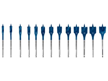 EXPERT Self Cut Speed Spade Drill Bit Set, 13 Piece                             