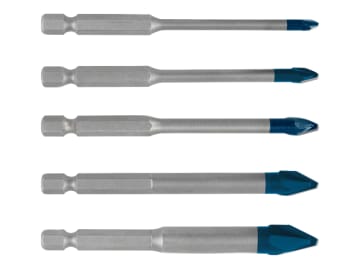 EXPERT HEX-9 Hard Ceramic Drill Bit Set 5 Piece                                 