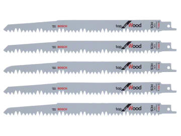 S 1531 L Top for Wood Reciprocating Saw Blade 240mm 5 TPI(Pack 5)               
