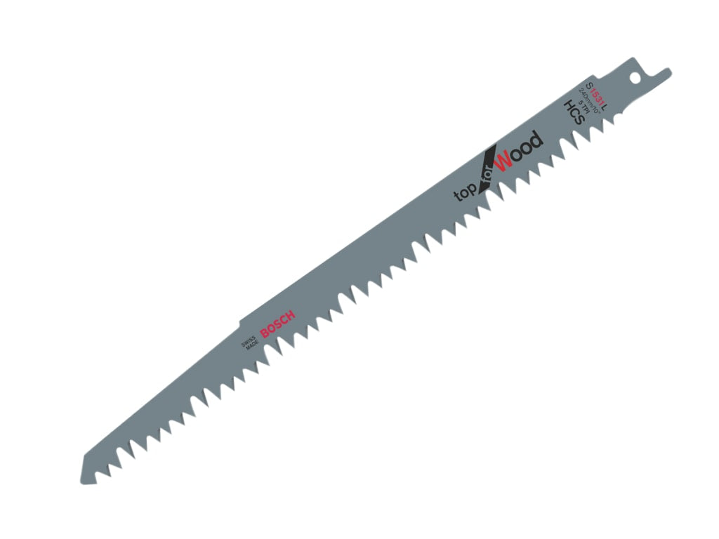 S 1531 L Top for Wood Reciprocating Saw Blade 240mm 5 TPI (Pack 100)            