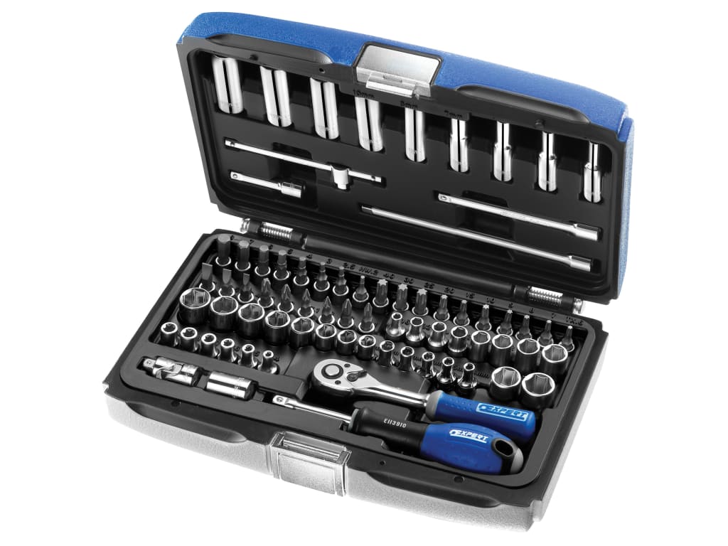 1/4in Drive Socket & Accessory Set, 73 Piece                                    