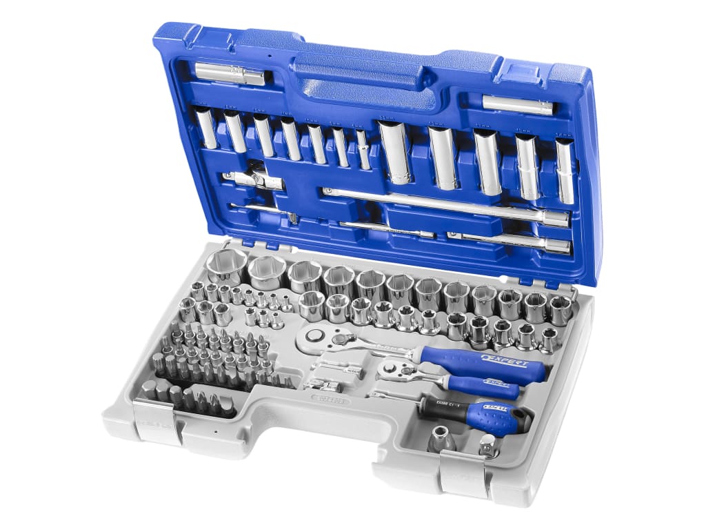 1/4 & 1/2in Drive Socket & Accessory Set, 98 Piece                              