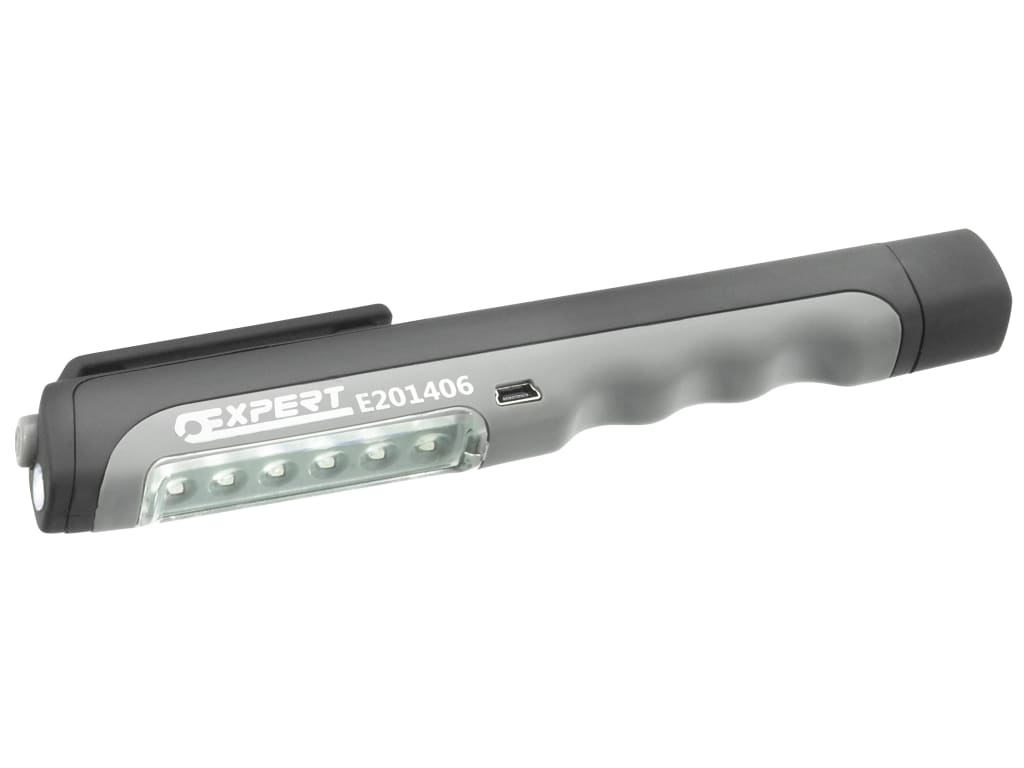 USB Rechargeable Pen Light 6+1 LED                                              