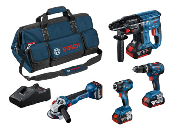 Professional 4 Piece Kit 18V 3 x 4.0Ah Li-ion                                   