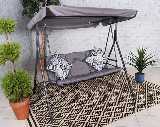 Cairo Charcoal grey 3 Seat Swing hammock, MorgansOsw