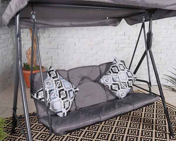 Cairo Charcoal grey 3 Seat Swing hammock, MorgansOsw