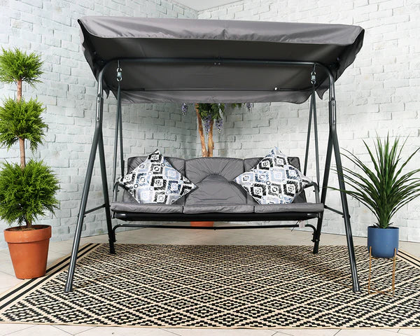 Cairo Charcoal grey 3 Seat Swing hammock, MorgansOsw