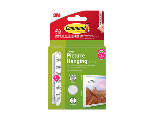 Picture Hanging Strips Large (4 Pairs)                                          