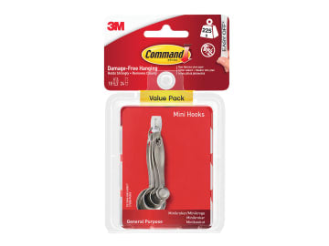 White Mini Hooks Value Pack (Pack 18)                                           