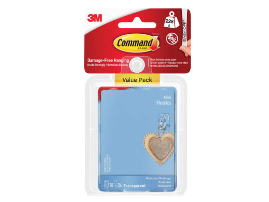 Clear Mini Hooks Value Pack (Pack 18)                                           