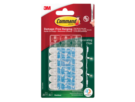 Clear Outdoor Decorating Clips (Pack 20)                                        