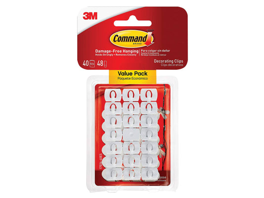 White Decorating Clips (Pack 40)                                                