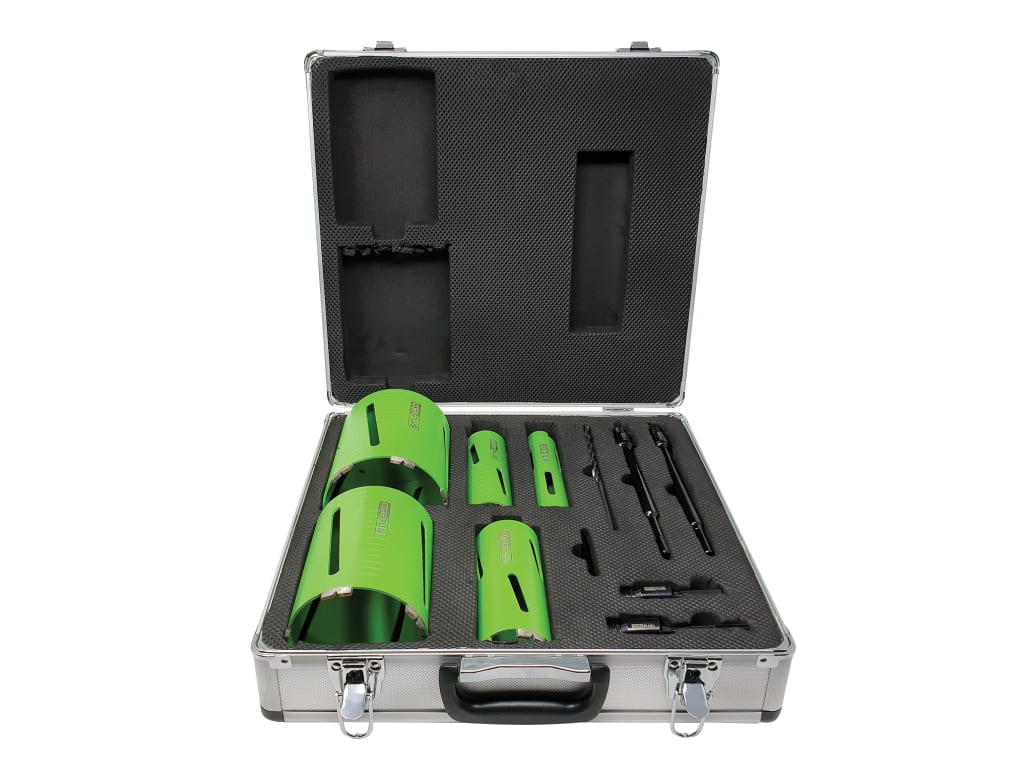 DCDKIT11 Diamond Dry Core Drill Bit Set, 11 Piece                               