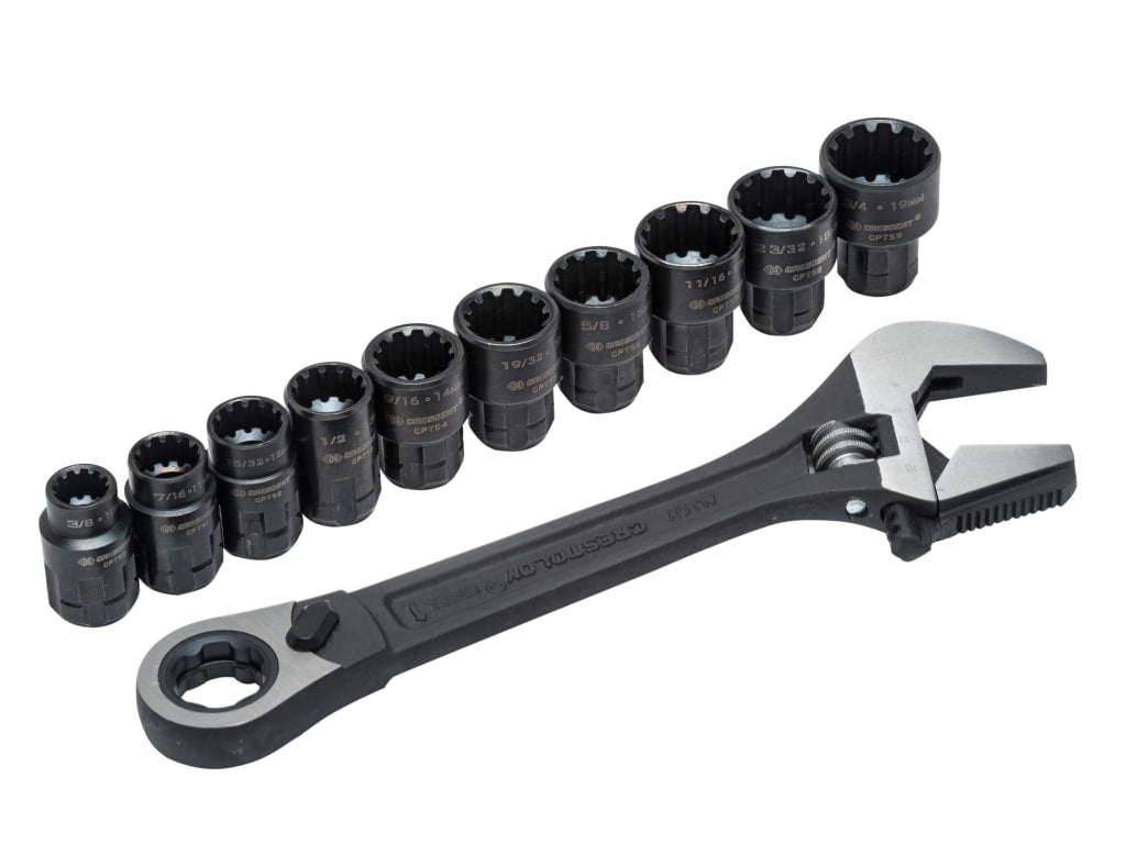 X6™ Pass-Thru™ Adjustable Wrench Set, 11 Piece                                  