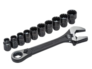 X6™ Pass-Thru™ Adjustable Wrench Set, 11 Piece                                  
