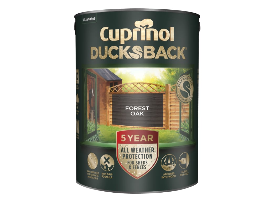 Ducksback 5 Year Waterproof for Sheds & Fences Forest Oak 5 litre               