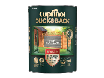 Ducksback 5 Year Waterproof for Sheds & Fences Misty Heathland 5 litre          