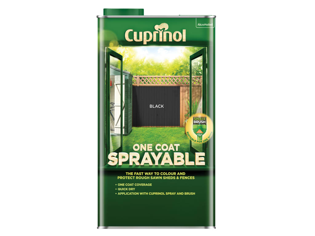 One Coat Sprayable Fence Treatment Black 5 litre                                
