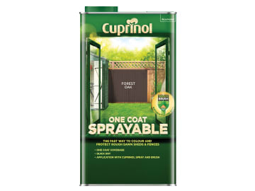 One Coat Sprayable Fence Treatment Forest Oak 5 litre                           