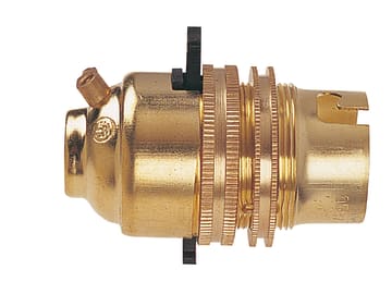 BC Brass 1/2in Switched Lamp Holder                                             