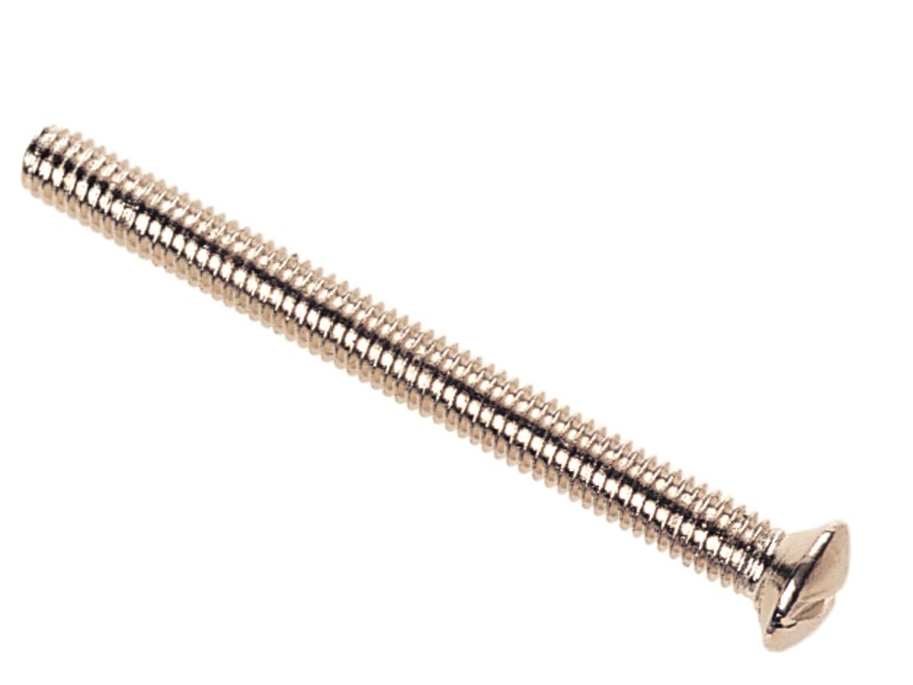 Nickle Plated Switch/Socket Plate Screws 3.5 x 38mm (Pack of 10)                
