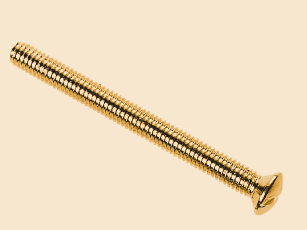 Brass Switch/Socket Plate Screws 3.5 x 38mm (Pack of 10)                        
