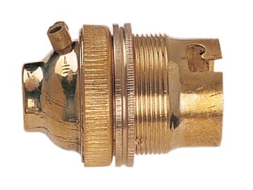 BC Brass 1/2in Unswitched Lamp Holder                                           
