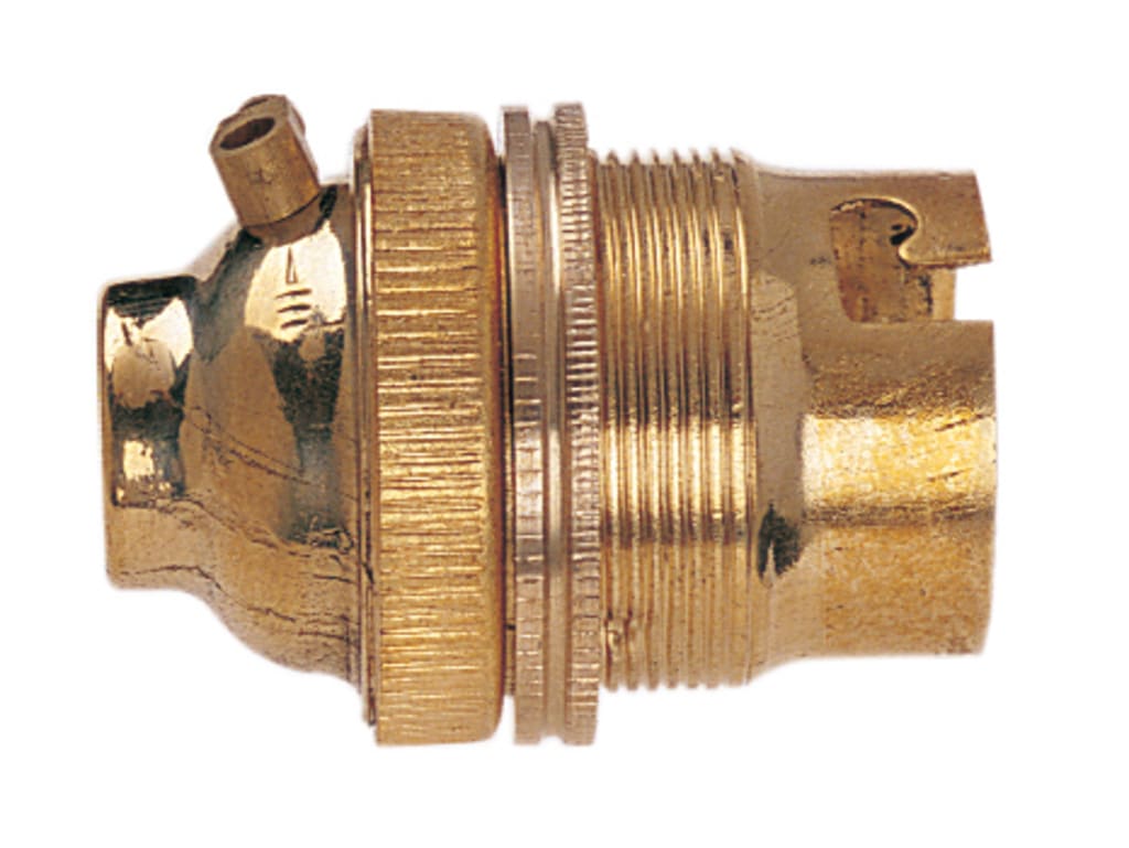 BC Brass 1/2in Unswitched Lamp Holder                                           