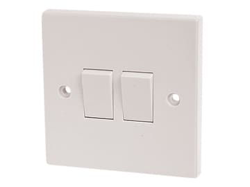 Light Switch 2-Gang 2-Way 10A                                                   