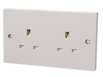 Unswitched Socket 2-Gang 13A                                                    