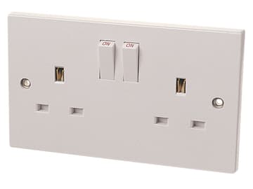 Switched Socket 2-Gang 13A                                                      