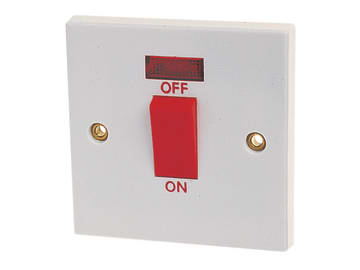 Double Pole Switch with Pilot Lamp 45A                                          