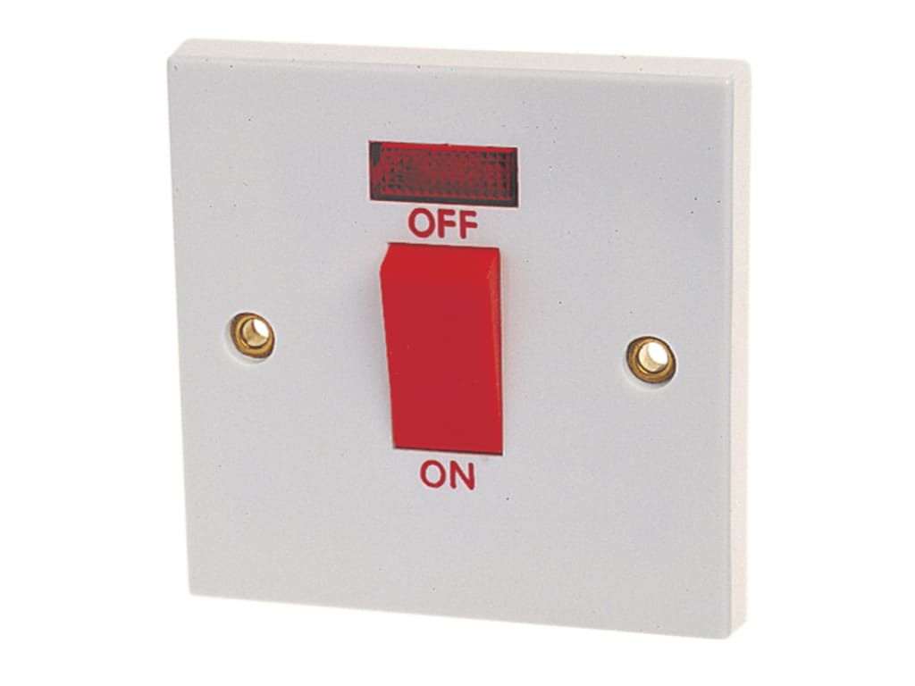 Double Pole Switch with Pilot Lamp 45A                                          