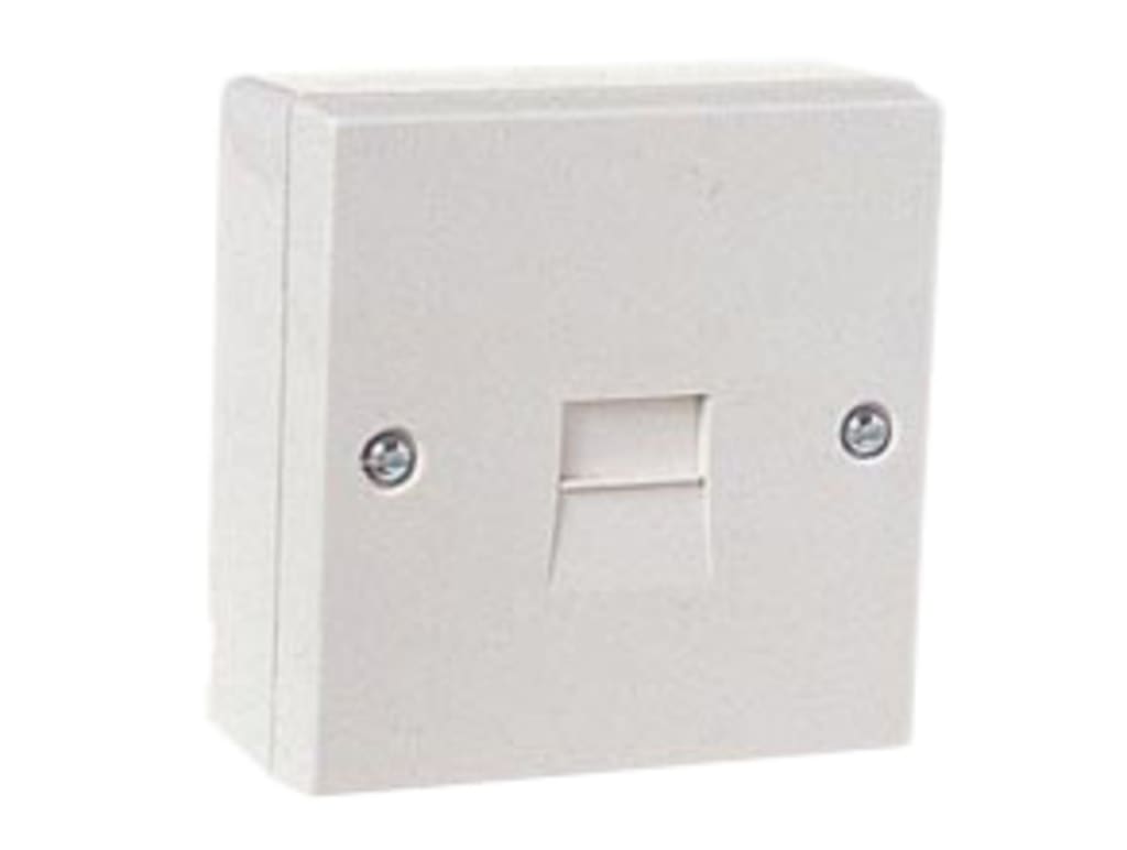 Telephone Socket 1 Way White                                                    