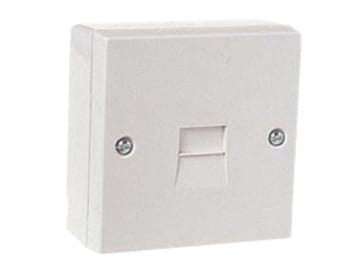 Telephone Socket 1 Way White                                                    